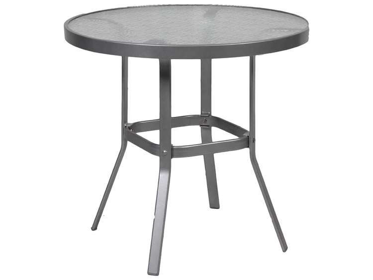 Suncoast Cast Aluminum 36'' Round Glass Top Counter Table