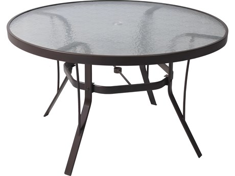 Suncoast Cast Aluminum Round Acrylic Top Outdoor Patio Dining Table