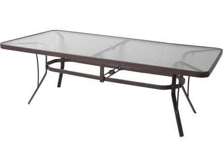 Suncoast Cast Aluminum 60'' x 30'' Rectangular Glass Top Dining Table
