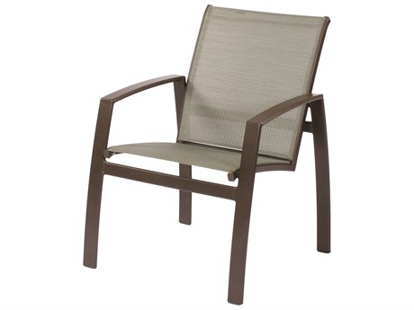 Suncoast Vision Sling Cast Aluminum Arm Dining Chair