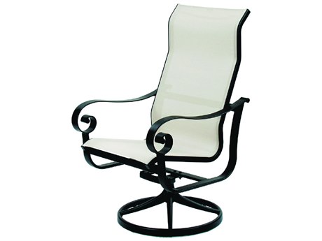 Suncoast Orleans Sling Cast Aluminum Supreme Swivel Tilt Dining Arm Chair