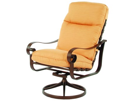 Suncoast Orleans Cushion Cast Aluminum Swivel Rocker Dining Arm Chair