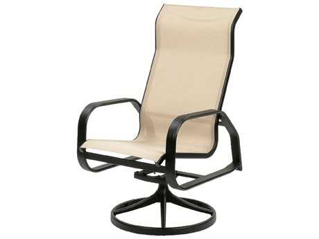 Suncoast Patio Furniture And Outdoor Suncoast Maya Sling Cast Aluminum Arm Swivel Rocker Supreme Dining Chair