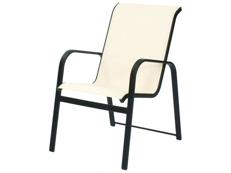 Suncoast Seascape Sling Cast Aluminum Stackable Dining Arm Chair