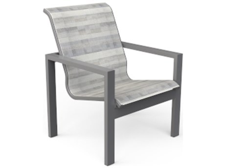 Suncoast Vectra Sling Cast Aluminum Swivel Rocker Dining Arm Chair