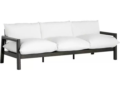Summer Classics Monterey Aluminum Slate Grey Sofa with Cushion