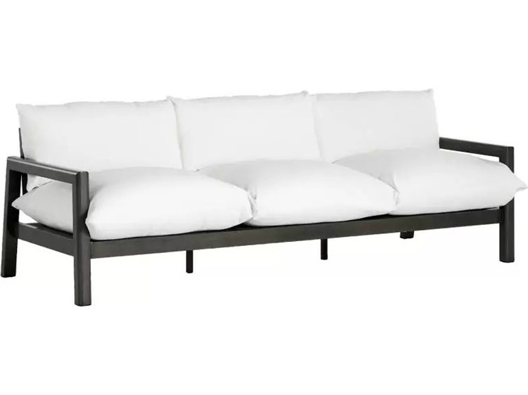 Summer Classics Monterey Aluminum Slate Grey Sofa with Cushion