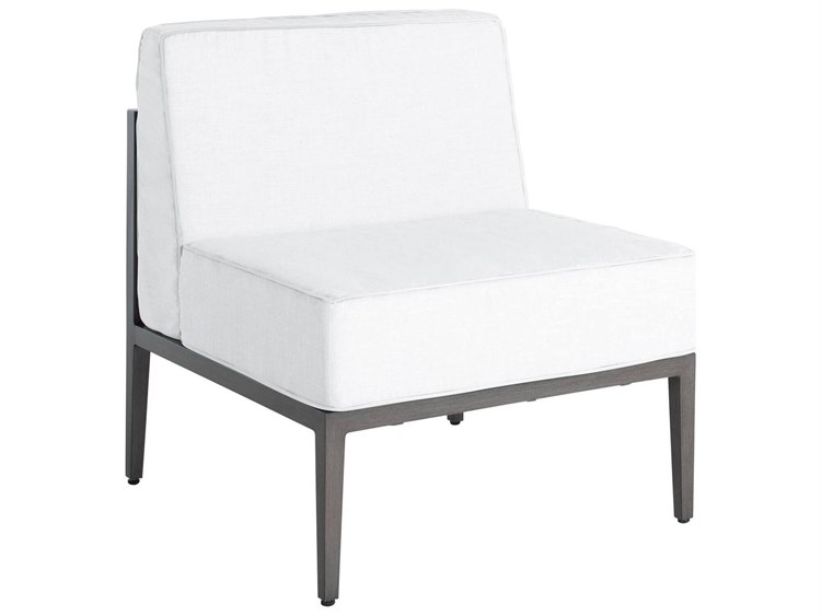 Summer Classics Santa Barbara Aluminum Slate Grey Slipper Modular Outdoor Lounge Chair