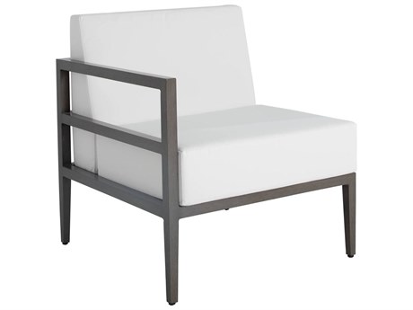 Summer Classics Santa Barbara Aluminum Slate Grey Sectional Left/Right Arm Lounge Chair