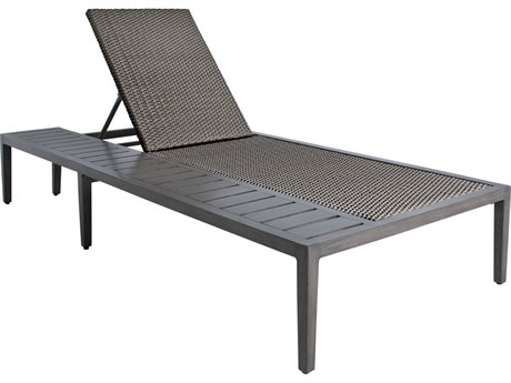 Summer Classics Harbor Quick Ship N-dura Resin Wicker Slate Grey Left Chaise Lounge