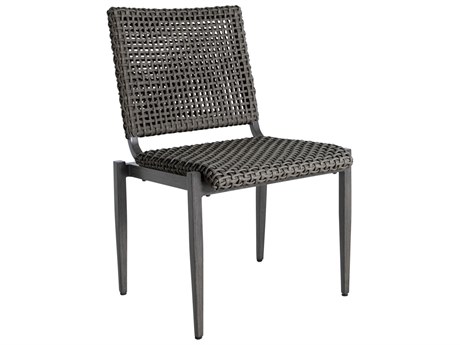 Summer Classics Harbor Quick Ship N-dura Resin Wicker Slate Grey Dining Side Chair