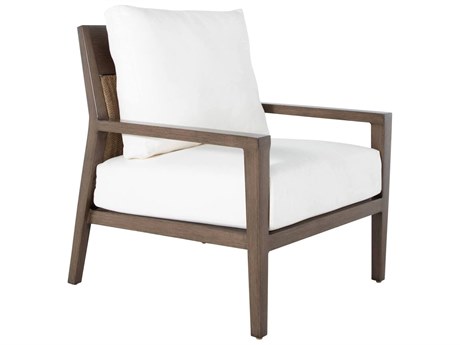 Summer Classics Savannah Aluminum N-Dura Resin Wicker Oak/Raffia Lounge Chair