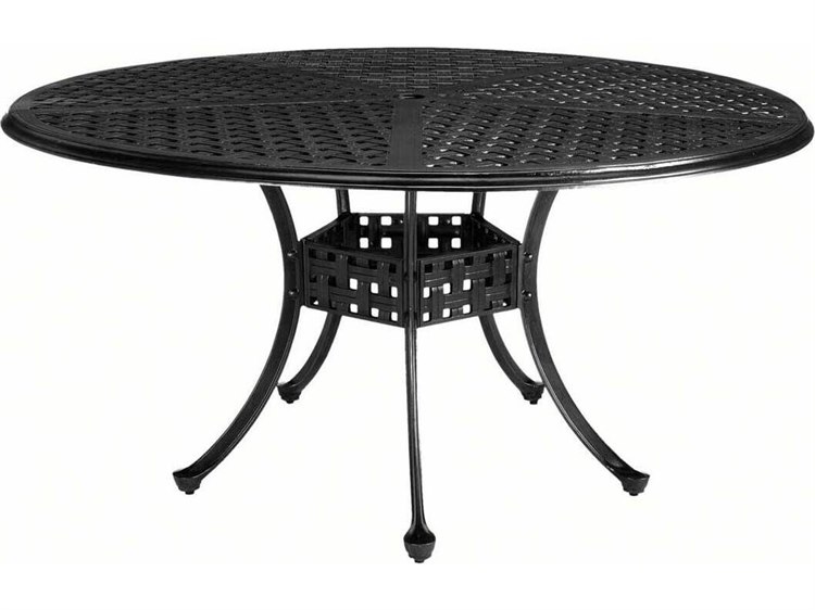 Summer Classics Double Lattice Cast Aluminum 48'' Round Dining Table