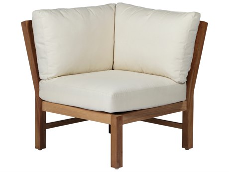 Summer Classics Club Natural Teak Corner Chair with Cushion