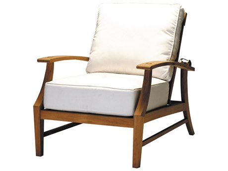 Summer Classics Croquet Teak Recliner Lounge Chair