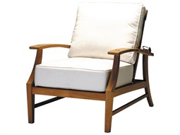 Summer Classics Croquet Teak Recliner Lounge Chair