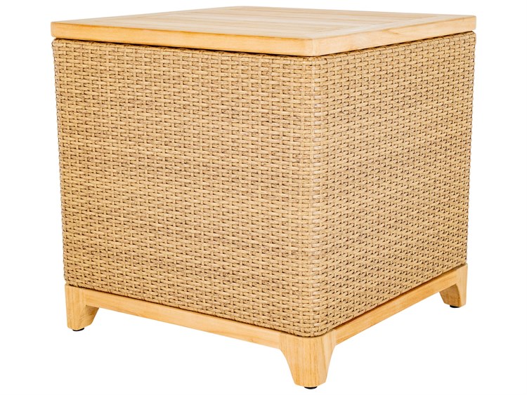 Summer Classics Chesapeake Wicker Teak 20'' Storage End Table