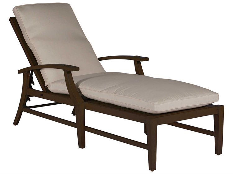 Summer Classics Croquet Aluminum Mahogany Cushion Chaise Lounge