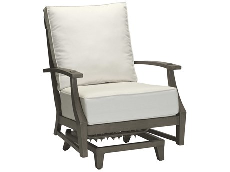Summer Classics Croquet Aluminum Quick Ship Slate Grey Spring Lounge Chair in Linen Dove