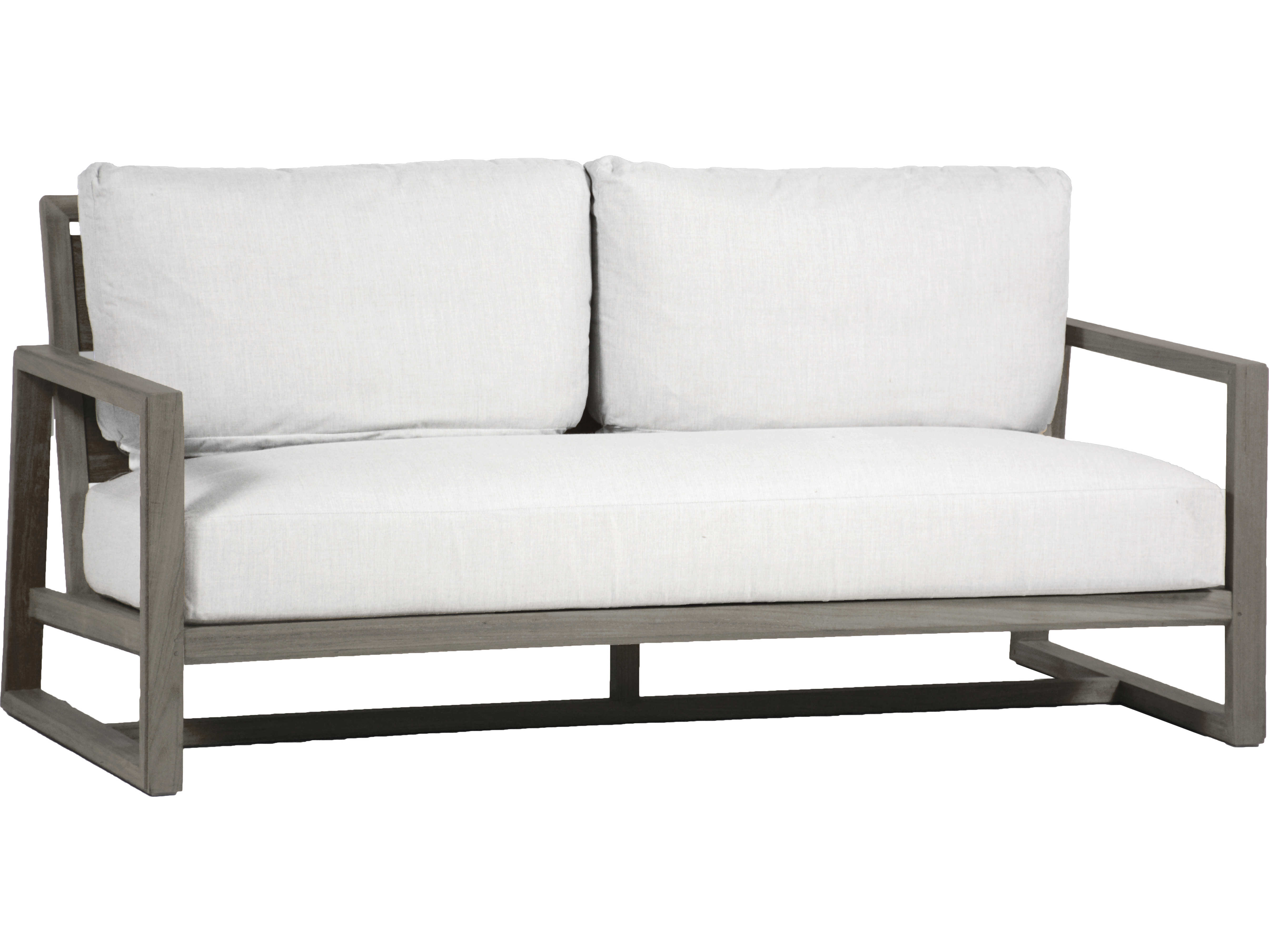 Summer Clics Avondale Aluminum Slate Grey Sofa With Cushion