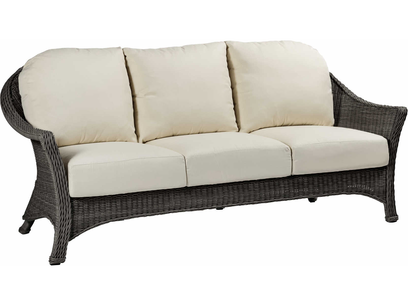 Summer Clics Regent Wicker Slate Grey Sofa With Cushion