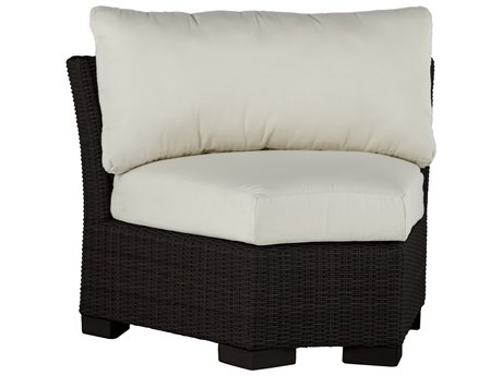 Summer Classics Club Woven Wicker Inside Round Lounge Chair with Cushion