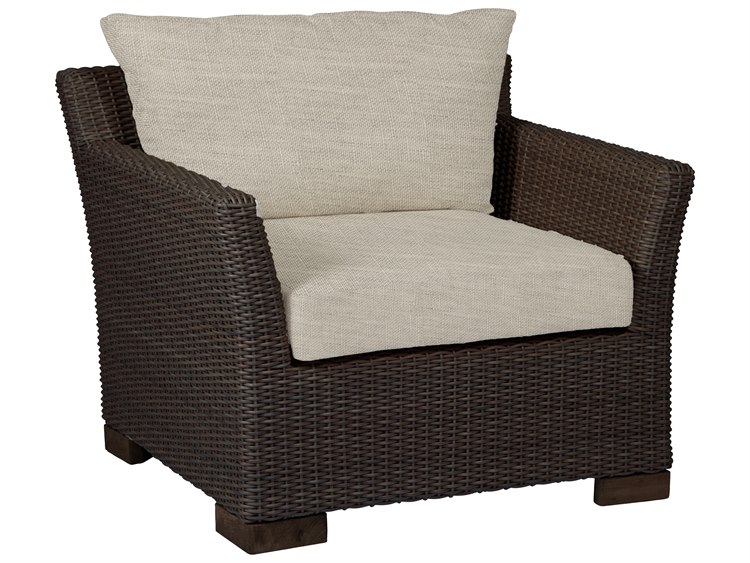 Summer Classics Club Woven Wicker Lounge Chair with Cushion