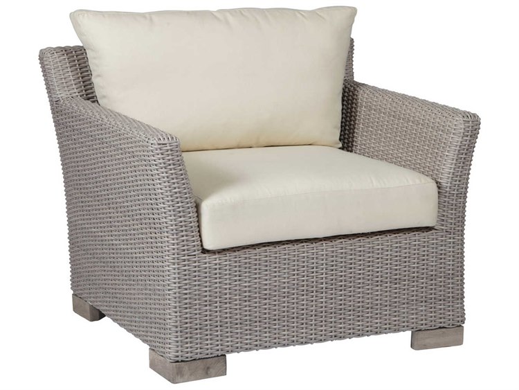 Summer Classics Club Woven Oyster Wicker Cushion Lounge Chair