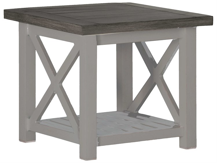 Summer Classics Cahaba Slate Grey 24'' Aluminum Square End Table