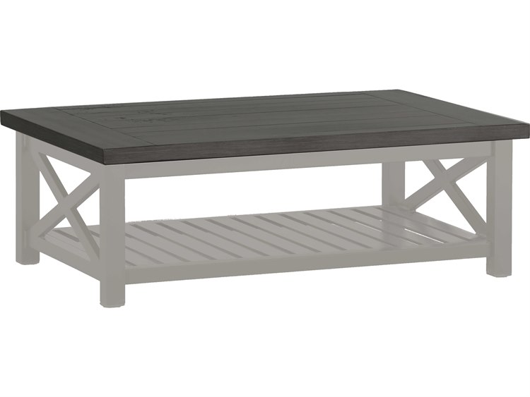 Summer Classics Cahaba Slate Grey 46'' Aluminum Rectangular Coffee Table