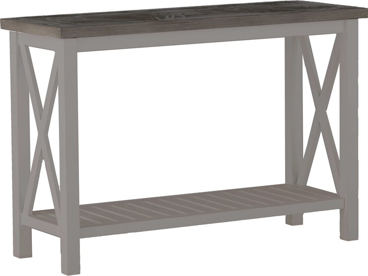 Summer Classics Cahaba Slate Grey 50'' Aluminum Rectangular Console Table
