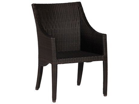 Summer Classics Athena Wicker Dining Arm Chair with Cushion