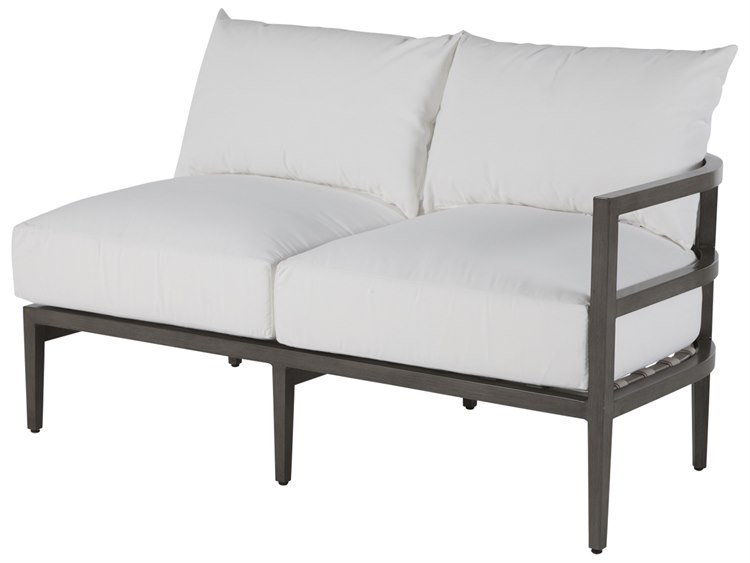 Summer Classics Santa Barbara Aluminum Slate Grey Right Arm Outdoor Loveseat
