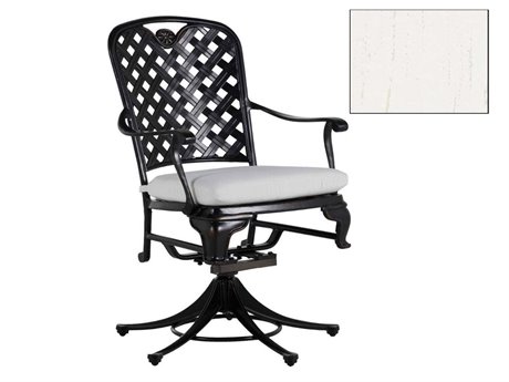Summer Classics Provance Cushion Cast Aluminum Chalk Swivel Rocker Dining Arm Chair