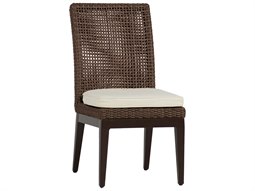 Summer Classics Peninsula Wicker Dining Arm Chair with Cushion