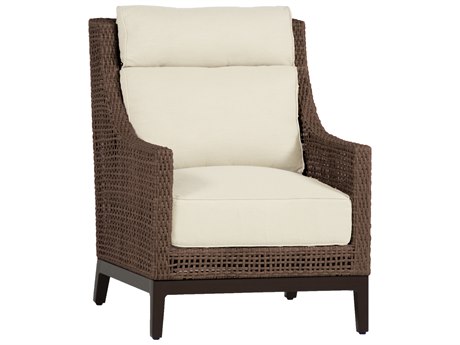 Summer Classics Peninsula Wicker Lounge Chair with Cushion