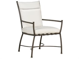 Summer Classics Majorca Aluminum Slate Grey Dining Arm Chair with Cushion