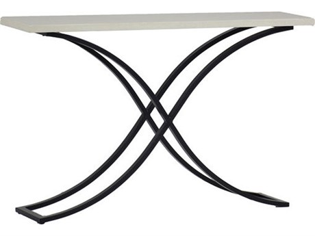 Summer Classics Marco Steel 52''W x 13''D Rectangular Faux Stone Top Console Table