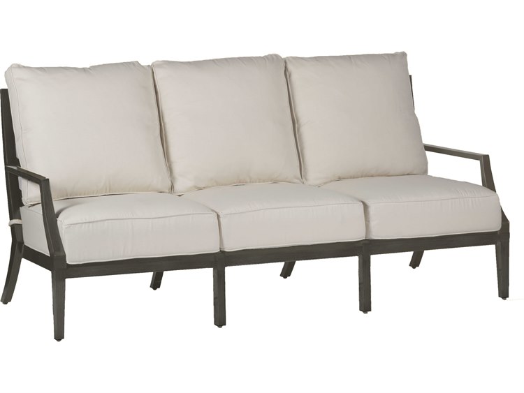 Summer Classics Lattice Slate Gray Cast Aluminum Sofa