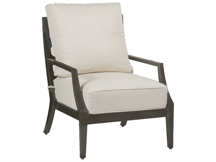 Summer Classics Lattice Slate Gray Cast Aluminum Lounge Chair