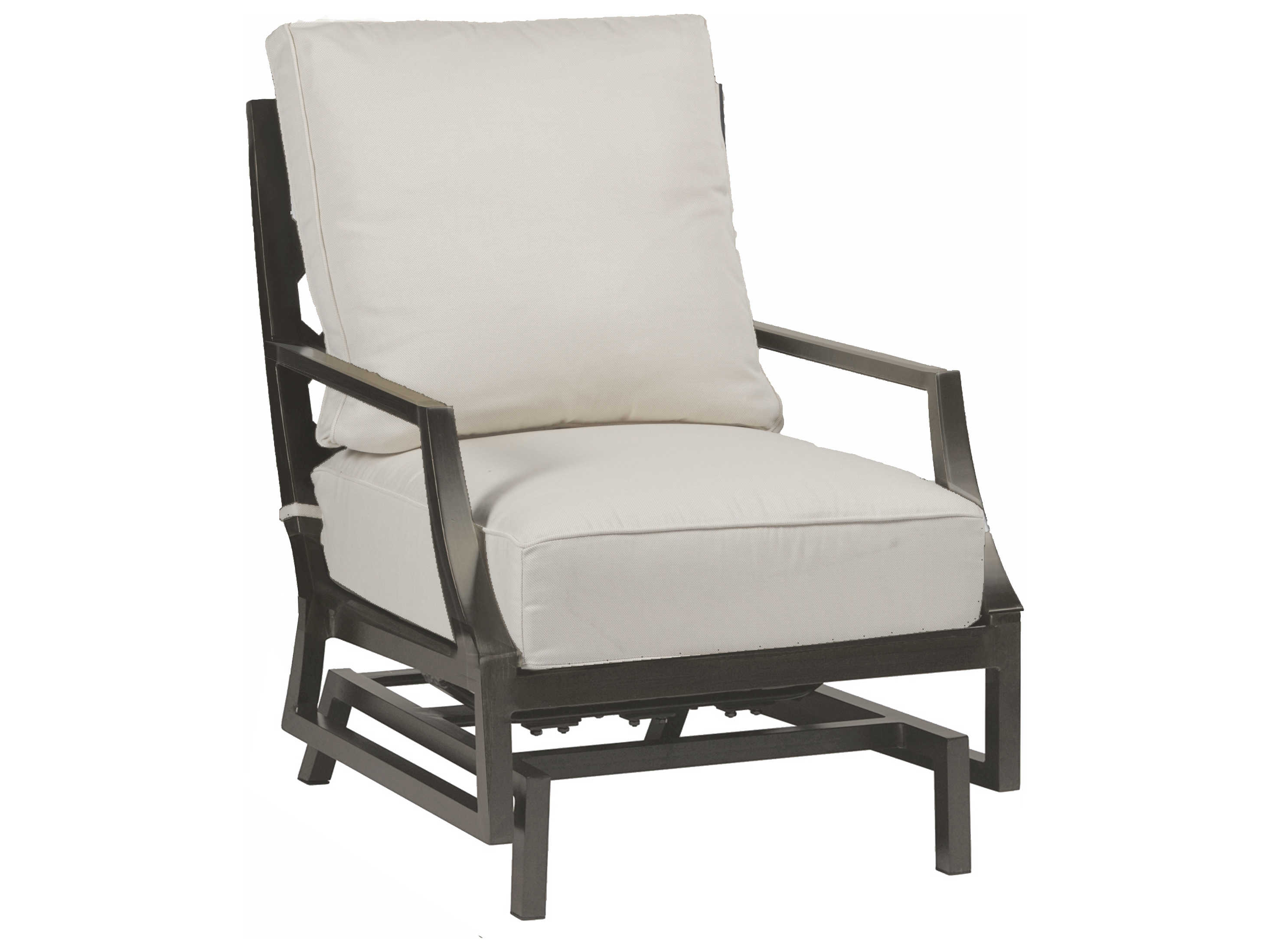 Summer Classics Lattice Aluminum Slate Grey Spring Lounge Chair with