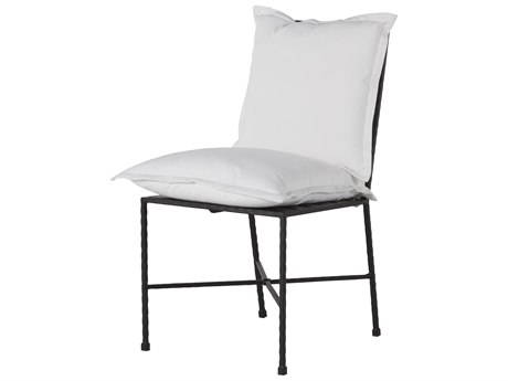 Summer Classics Italia Aluminum Black Hammered Dining Side Chair