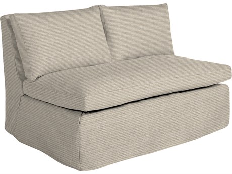 Summer Classics Nora Outdoor Armless Loveseat in Washboard Mist