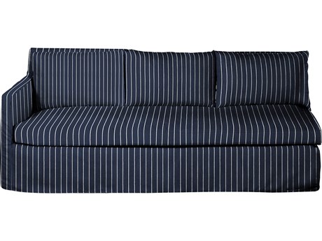 Summer Classics Nora Outdoor Right Arm Facing Sofa in Sailor Stripe Indigo