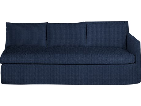 Summer Classics Nora Outdoor Left Arm Facing Sofa in Grid Cloth Mist