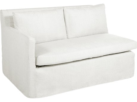 Summer Classics Nora Outdoor Left Arm Facing Loveseat in Linen Snow