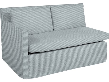 Summer Classics Nora Outdoor Left Arm Facing Loveseat in Washboard Linen