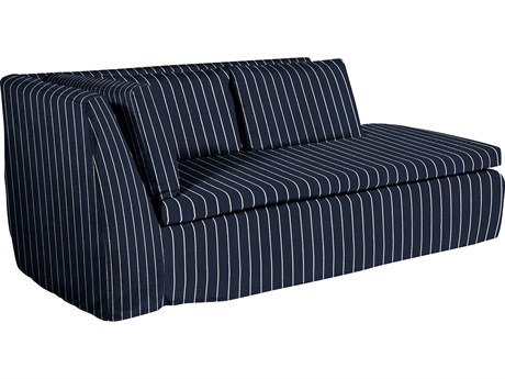 Summer Classics Nora Outdoor Right Arm Facing Chaise in Sailor Stripe Indigo