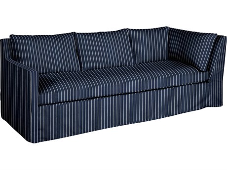 Summer Classics Nora Outdoor Right Arm Facing Corner Sofa in Sailor Stripe Indigo