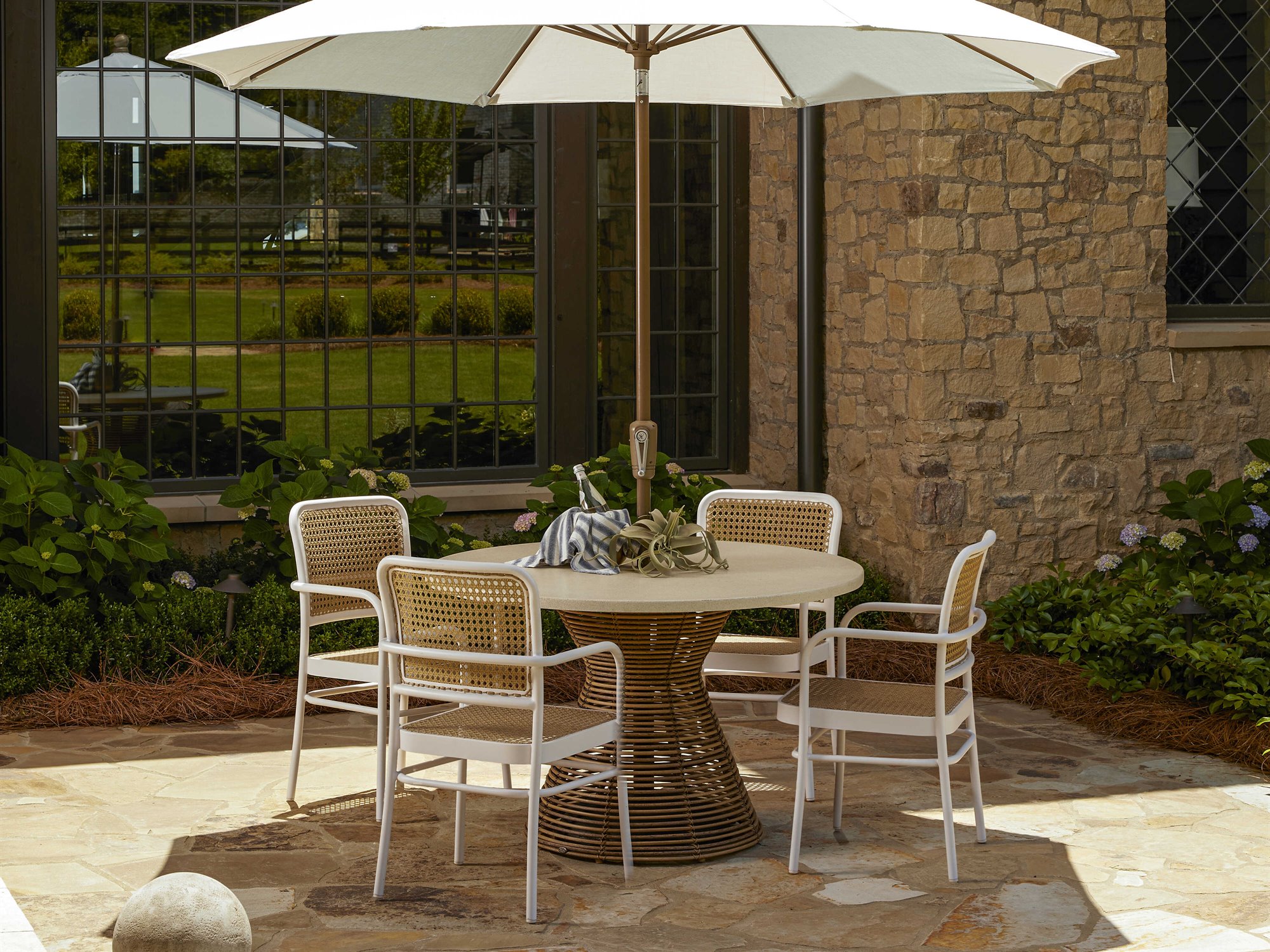 Summer Classics Bordeaux Aluminum Outdoor Dining Set